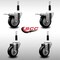 Service Caster 3.5'' SS Black Poly Swivel 7/8'' Expanding Stem Caster Set 2 Total Lock Brakes, 4PK SCC-SSEXTTL20S3514-PPUB-BLK-2-S-2-78 - alternate 5